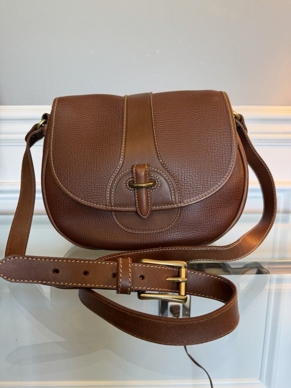 Vtg Coach Dakota Lariat Crossbody Bag 4205 Made In Italy